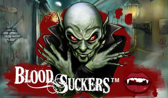 The image shows the cover of the Blood Suckers slot.