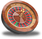The cylinder of a roulette wheel.
