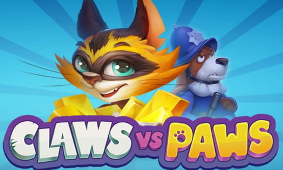 Cover of the Claws vs Paws slot by Playson.