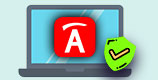 Computer with the Astropay logo on the screen.