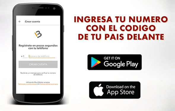 Enter the phone number in MuchBetter registration form.