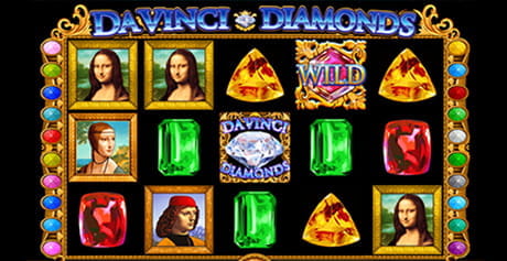 The DaVinci Diamonds slot developed IGT with its five reels, three rows and the paintings of the Renaissance master.