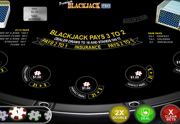 Blackjack Premium Pro game board for bwin in New Zealand.