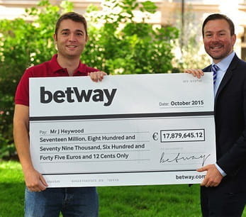 Betway casino holds the current record for the most amount won on a slot machine.