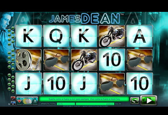 Play the James Dean slot with some of its symbols set in the 50s.