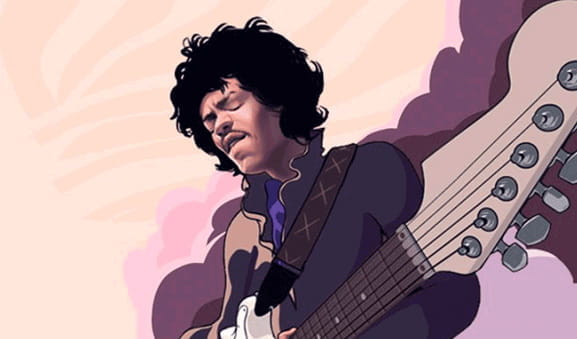 Play the Jimi Hendrix slot and receive your prize.