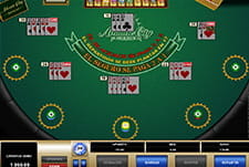 Casino table in a game of blackjack Atlantic City