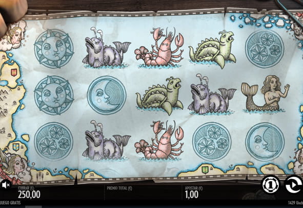 1429 Uncharted Seas slot screen by Thunderkick.