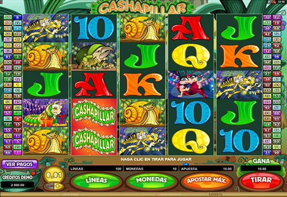 Cashapillar slot game from Microgaming.