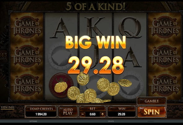 Try now the Game of Thrones machine with 243 lines totally free, without registration or real money deposit.