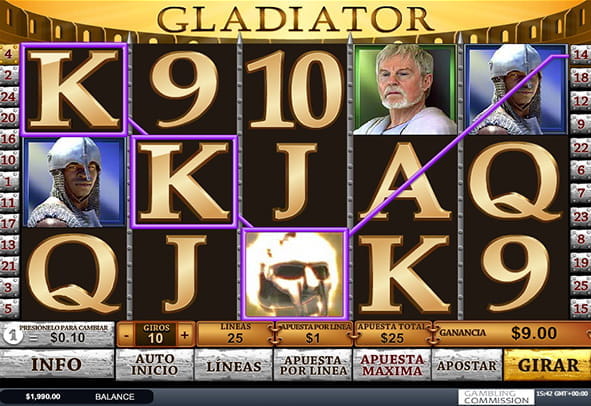 Try now the Gladiator machine totally free, without registration or real money deposit.