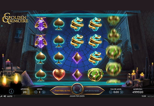 Golden Grimoire slot game from NetEnt.