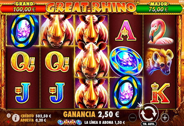 The Great Rhino slot game from Pragmatic Play.