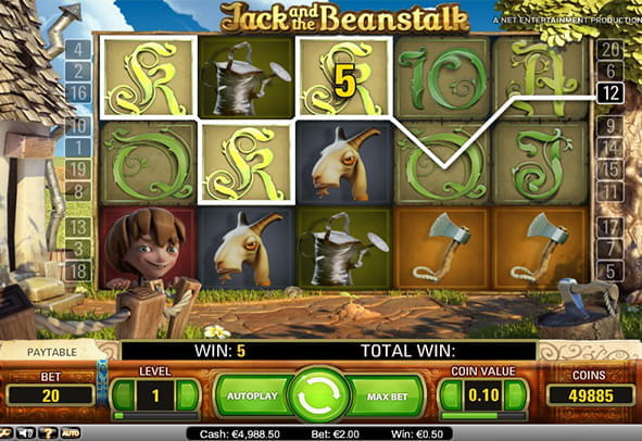 Try now the Jack and the Beanstalk machine totally free, without registration or real money deposit.