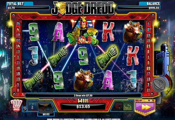 Try now the Judge Dredd machine totally free, without registration or real money deposit.