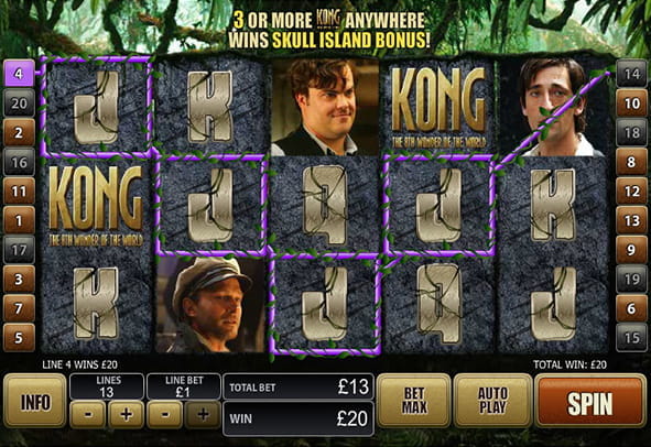 Try now the King Kong machine totally free, without registration or real money deposit.