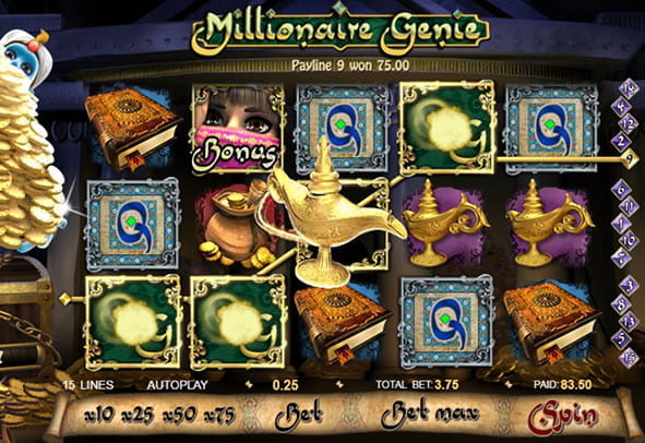 Try now the Millionaire Genie machine totally free, without registration or real money deposit.