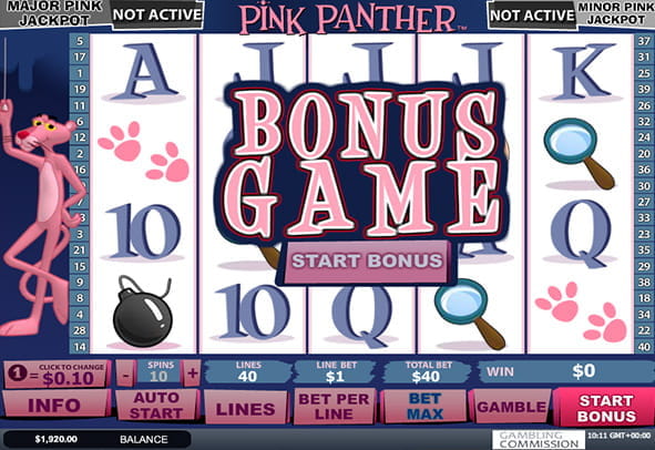 Try now the Pink Panther machine totally free, without registration or real money deposit.
