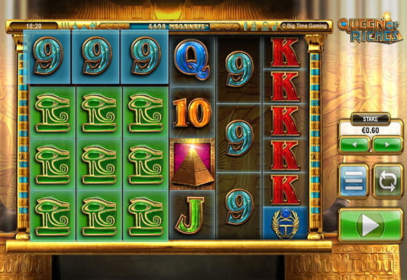 Queen of Riches slot board for online casinos.