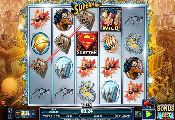 Try now the Superman machine totally free, without registration or real money deposit.