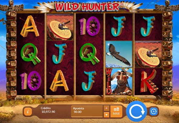 Wild Hunter slot board for online casinos in New Zealand.