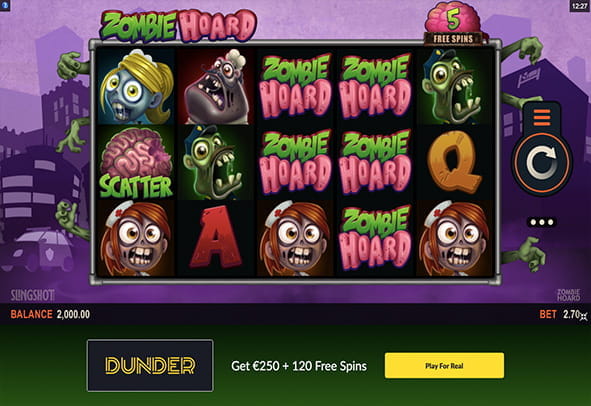 Zombie Hoard slot game for New Zealand online casinos.
