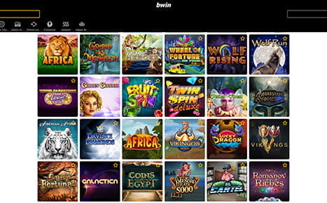 Presentation of IGT slot games at bwin casino.