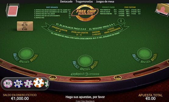 Cover of the game Free Chip Blackjack by Playtech.