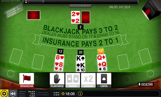 Cover of the game blackjack Multimano Vip.