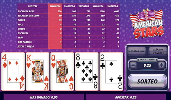 American Stars video Poker game cover by Section8 Studio.