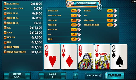 Cover of the video poker Double Bonus.