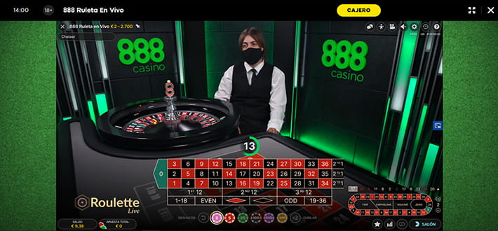 Exclusive live roulette game from 888casino live in New Zealand.