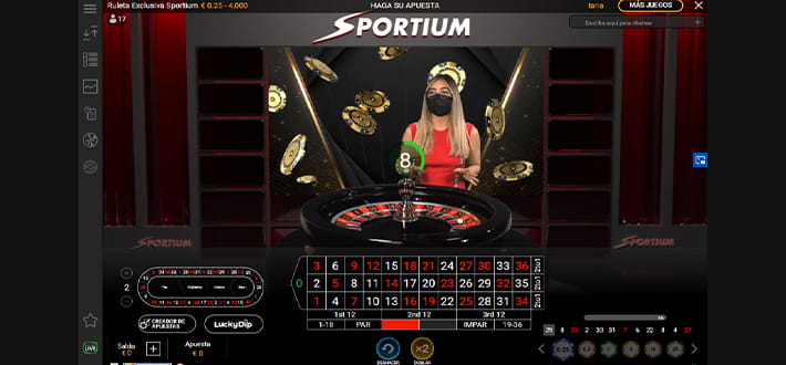 Play an exclusive live roulette available at Sportium live online casino in New Zealand.