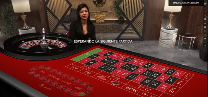Live roulette game with dealer at Wanabet live casino in New Zealand.