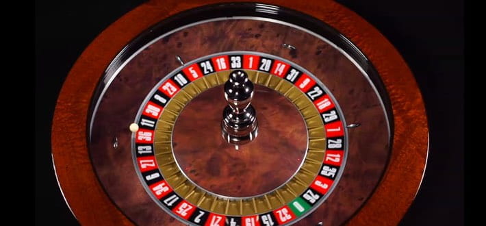 Close-up of a fastball roulette during a live game at the Wanabet live casino in New Zealand.