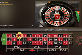 Live roulette table overview from Paf casino.