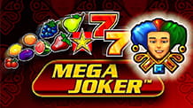 Cover of the Mega Joker slot from the Novoline company.