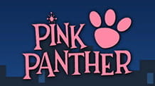Logo of the Pink Panther slot from Playtech.