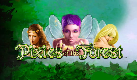 Cover of the IGT Pixies of the Forest slot with its protagonists in the foreground in an enchanted forest.