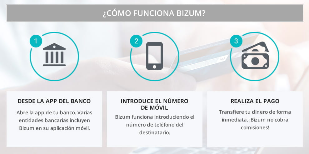 Explanatory infographic of the operation of Bizum.