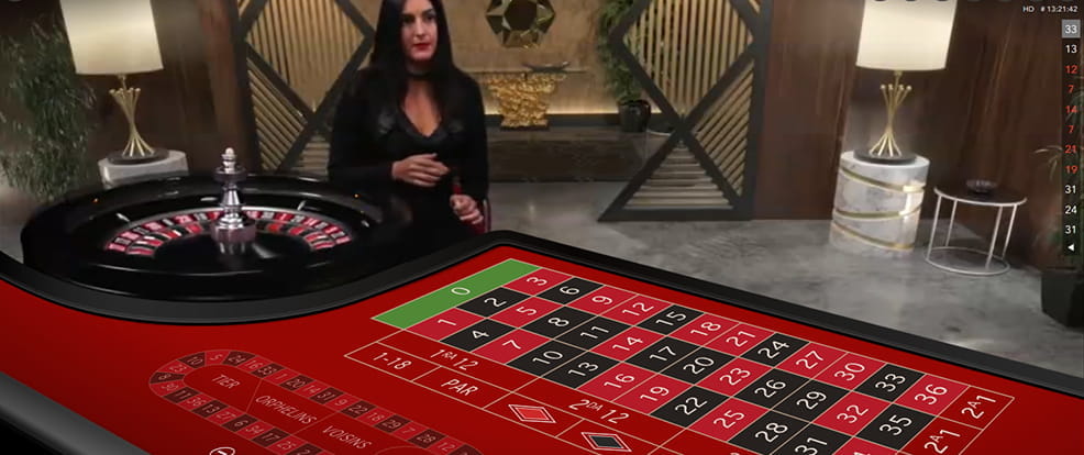 Live roulette with the La Partage rule at LeoVegas.