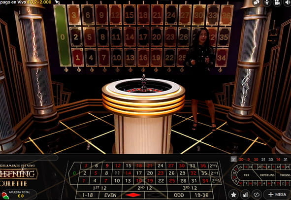 Play Lightning roulette live with dealer in an online casino.