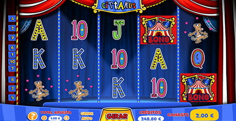 Cirtakus slot screen during a game at one of the casinos with Gaming1.