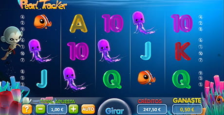 Pearl Tracker slot screen during a game at one of the casinos with Gaming1.