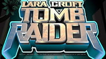Microgaming Tomb Raider slot logo.