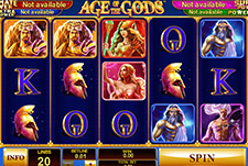 Age of the Gods slot game at Betfred casino