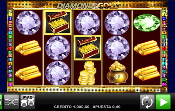Play Diamonds and Gold slot from Merkur Gaming.
