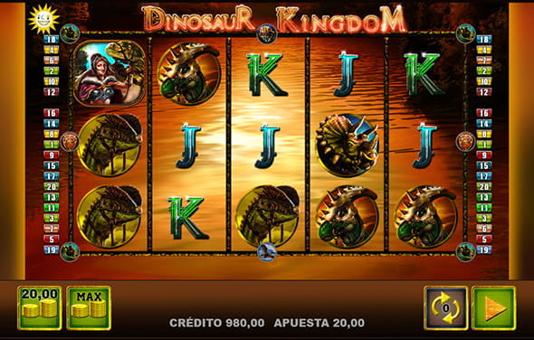 Play the Dinosaur Kingdom slot from Merkur Gaming.