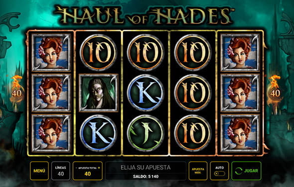 Novomatic's Haul of Hades slot screen.