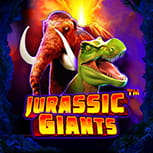 Cover of the Jurassic Giants slot from Pragmatic Play for online casinos.
